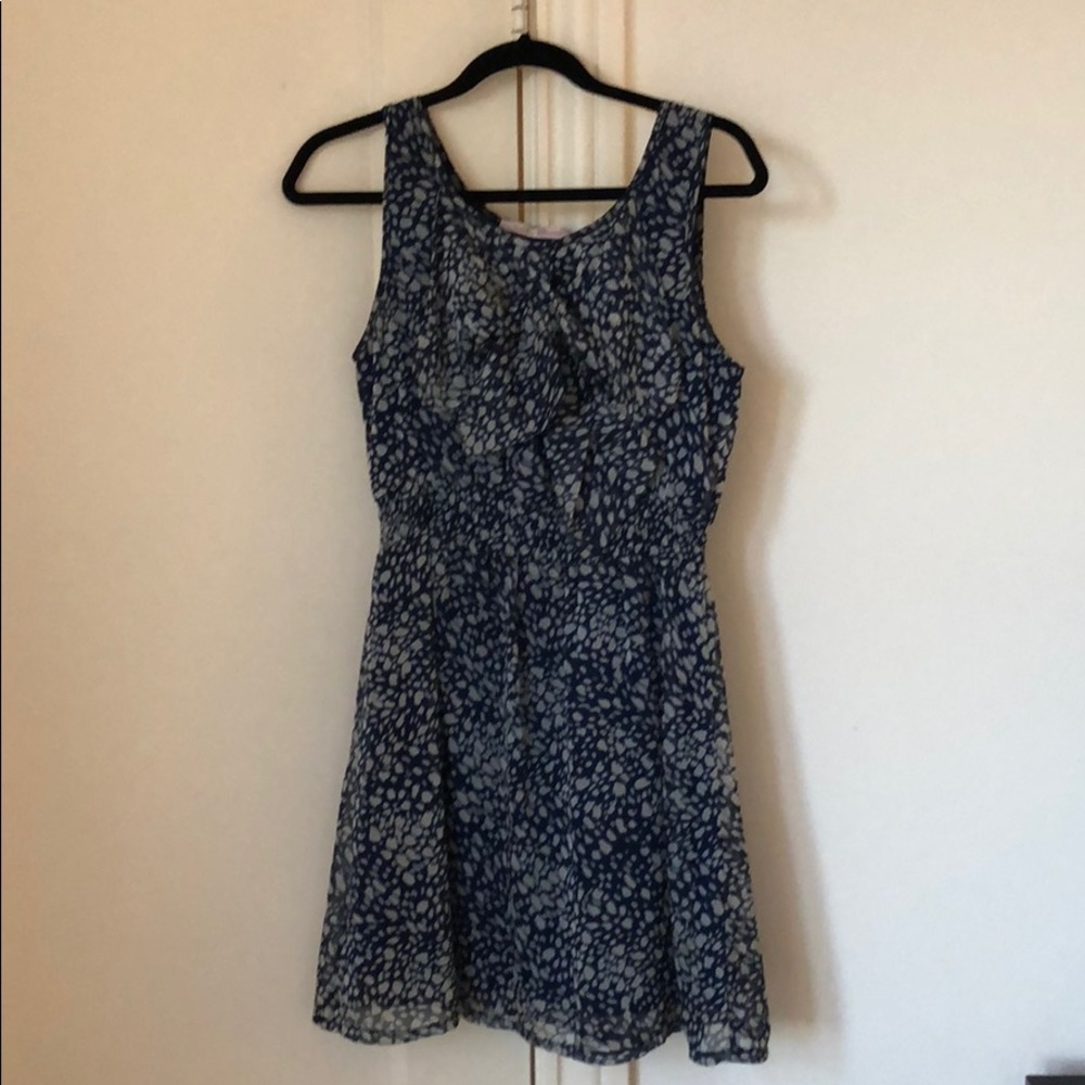 Navy and Grey pattern dress